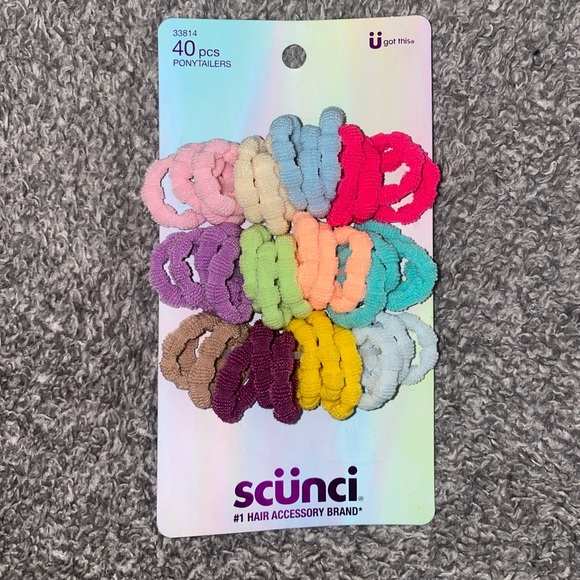 NEW SCUNCI Multicolored  Satin Hair Ties, Scrunchies - Picture 1 of 2